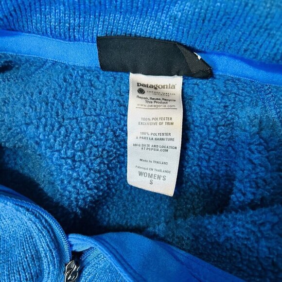 Patagonia Women’s 1/4 Zip Better Sweater Size S Electric Blue Outdoor - Picture 8 of 8